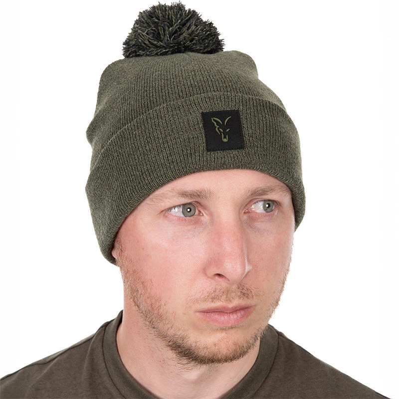Fox Collection Bobble Hat Green/Black